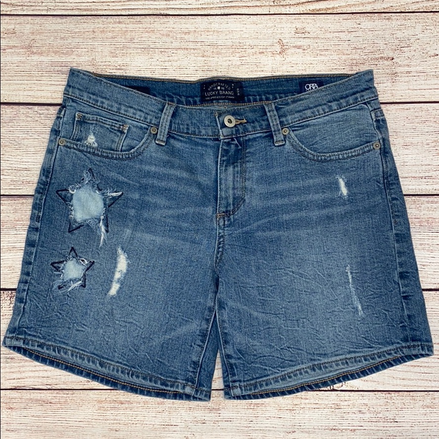 Lucky Brand The Roll Up Denim Shorts